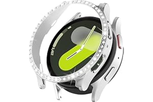YUIYUKA Glitzer Diamant Hülle für Samsung Galaxy Watch 7 Schutzhülle 40mm/44mm Damen,Hart PC Cover Leicht Kantenschutz Smartwatch Ersatzgehäuse Case für Galaxy Watch 7 Schutz[Kein Bildschirm][HD][Sensitive]