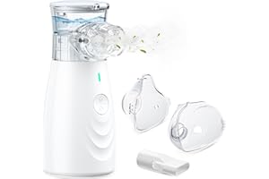 ‎JOSSIS Inhalationsgerät 【Partikelgröße 1-5µm】JOSSIS Ultra Leise Inhaliergeräte für Erwachsene und Kinder, Einstellbarer Sprühnebel, USB C Aufladbarer Inhalator