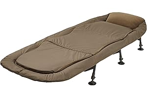 Westlake Flat Out Fishing Bedchair with Ergonomic Mattress, Large Bedchair for Overnight Fishing Sessions, Camping Bed, Fishing Equipment, Fishing Accessories