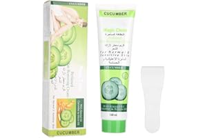 TMISHION Natural Hair Removal Cream, Hair Remover, Facial, Body, Bikini and Legs Hair Growth Inhibitor Cream, Gentle Unisex Cucumber Hair Removal Moisturizing Cream 100g