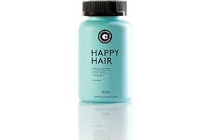 COCUNAT - Happy Hair - Witaminy wspomagające porost włosów - Wzmacnia, stymuluje wzrost i zapobiega wypadaniu włosów - dla mocnych, grubych i błyszczących włosów - biotyna 5000 mcg - 60 sztuk