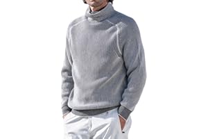 SAVAL Herren Pullover Herbst und Winter Große Größe Rollkragenpullover Warm Langarm Rippstrickpullover Basic Top