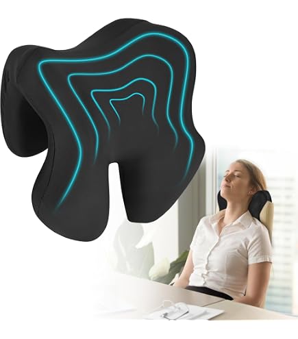 Coussin De Nuque En Mousse Mémoire De Forme - Pour Chaise De Bureau, Avion, Jardin, Couleur Crème