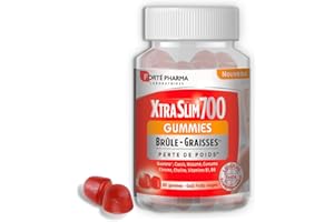 Forté Pharma – XtraSlim 700 Gummies | Complément alimentaire Brule Graisse Perte de Poids Réduction d'appétit | Guarana, Wakamé, Curcuma, Chrome et Vitamines | 60 Gummies minceur sans sucres