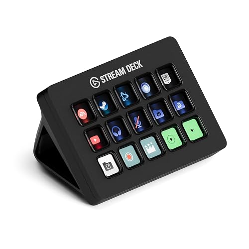 Elgato Stream Deck MK.2 - Studio Controller, 15 Macro Keys, Triggering Action in Apps and Software such as OBS, Twitch, YouTube and More, for Mac and PC