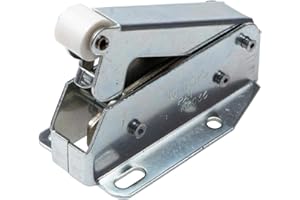 Gedotec Mini quick zatrzaski sprężynowe do drzwi, zatrzask, stal niklowana, zapięcie sprężynowe do wkręcania, 1 sztuka – otwieracz do szuflad i szafek