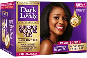Dark&Lovely No-Lye Relaxer Kit Super – Crema – Químicamente activo – enderezamiento – Unisex