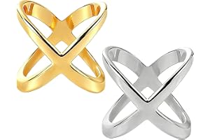 2 st X-formade sjalringar för kvinnor, metallklämma för halsdukar och sjalar