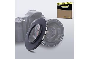 AMOTOK Adaptador de lente de 43 mm a 46 mm, anillos de filtro de 43 mm a 46 mm, compatible con todos los accesorios de filtro de 46 mm. Hecho de mecanizado CNC
