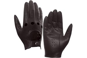 Harssidanzar Hommes Gants De Conduite En Cuir Non Doublés