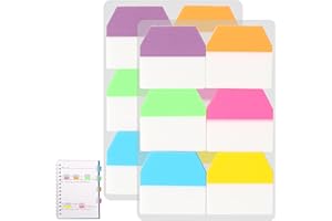 MOZEAT LENS 240 PCS Sticky Index Tabs Flags Set Writable Sticky Index Tabs Transparent Book Tabs Medium File Tabs Flag Filing Tabs Page Markers Tape Flags for Book Tags Stickers Index Markers Office School