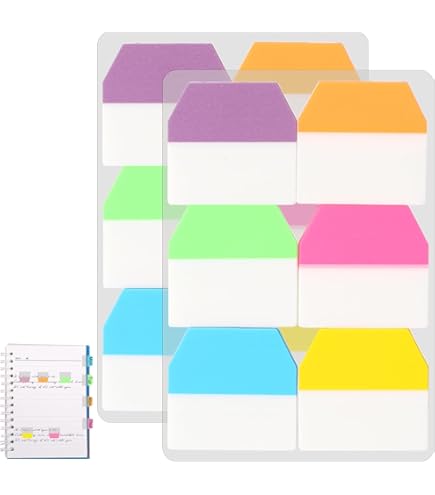 120 Pieces Reusable Sticky Tabs For Learning Multipurpose Index Book Bookmark Half Transparent Index Tabs File Classification Index Tabs - View #10