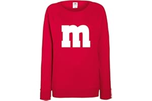 Shirt-Panda Damen Sweatshirt · M&M · Karneval Gruppen Kostüm · Fasching Verkleidung · Party Outfit · Darts JGA Frauen · Lady Fit Sweater · Mädchen Pullover ·