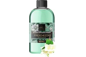 Recambio Difusor de Varillas y Humidificador 500 ml Musgo Blanco – Recambio Mikado Ambientador – Fragancia Duradera para Casa, Oficina, Baño, Spa – Lady Venezia - Made in Italy