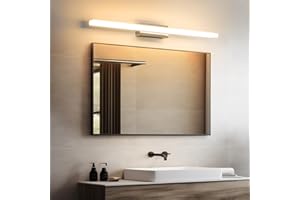 SUZNIU Luce a LED per specchio bagno Lampada per specchio 60CM Lampada da parete per bagno 220V bianco caldo 3000K Luce per armadietto