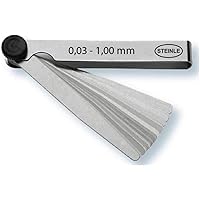 STEINLE 4101 Fühlerlehre im Satz 32 Blatt 0,03-1,00 mm