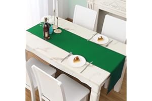 LivinEase Table Runner – Table Runners for Dining Table 42x150cm - Drapes Elegently 250 GSM Green Table Runner – 4 to 6 Seater Table Runners Ideal for Christmas Party Decoration