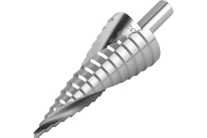 SOLRYN Foret Étagé HSS 4-32mm, 15 Étapes Fraise Metal Etage Tige Triangulaire 10mm, Foret Conique pour Métal/Acier/Bois/Aluminium/Plastique, Utilisation Universelle Outil de Perçage de Précision