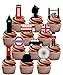 Produktbild London Party Pack, Kuchen Dekorationen - 36 Essbar Stand-up Cupcake Topper