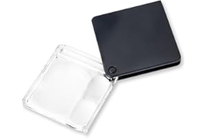 Carson MagniFlip Plus 2.5x/5x/7x, Lupa Flip-Open con Estuche Protector, Una Lupa Flip-Open compacta de 7x/5x/2.5X de Potencia (GN-44)
