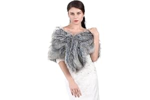 Ushiny - Chal de pelo sintético para boda, perfecto para novia y damas de honor