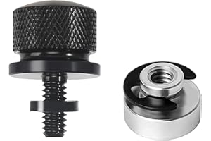 ROOBZE Bulloni Sella Moto, Bullone Sedile Posteriore Nero Bullone Dado Set Bullone In Acciaio Inossidabile Lucido Adatto Alla Maggior Parte Dei Modelli Dal 1996 A Presente