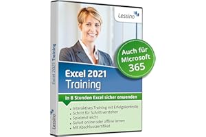 Excel 2021 Training - In 8 Stunden Excel sicher anwenden | Lernen Sie in diesem Kurs Schritt für Schritt die Grundlagen von Excel 2021 bzw. Excel 365| Online-Kurs + DVD von Lessino [1 Nutzer-Lizenz]