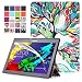 Produktbild Lenovo Tab 2 A10 / Tab3 10 Plus / Tab3 10 Business Hülle - Schutzhülle mit Auto Aufwachen / Schlaf Funktion für Lenovo Tab 2 A10-30 / A10-70 / Tab3 10 Plus / Tab3 10 Business 10.1" Tablet, Bunte Baum