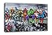 Produktbild Dynamo Printing Ltd Marvel DC Comic Superhelden Girder Lunch ATOP Skyscraper Kunstdruck auf Leinwand (111,8 x 66 cm)