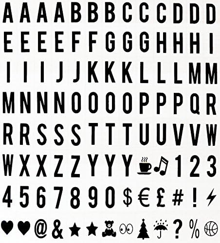 PACK OF 104 LETTERS, SIGNS, SYMBOLS AND SHAPES IN BLACK