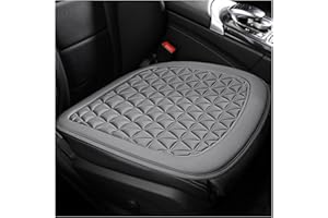 CGEAMDY 2 Piezas Protector De Asiento De Coche Transpirable Y Antideslizante, Transpirable Cojín Interior Coche con Spandex Anti Arañazos, Cómodo Cojín del Conductor En Tejido Lycra(Gris)