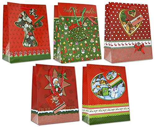 Preisvergleich Produktbild 30 Geschenktüten Weihnachten 23x18x10 Weihnachtstüten Geschenktasche 22-2025