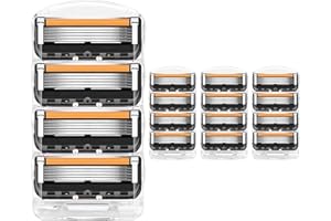 POLETOM 16PCS Razor Blades Compatible with Gillette ProGlide, Anti Friction 5 Layered Replacement Precision Blade for Men