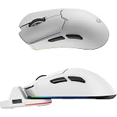 GAMEAGLE Tracker Pro RGB Kablosuz 2.4Ghz Bluetooth Kablolu Dock Şarj İstasyonlu 69gr 1KHz 12000DPI Oyuncu Mouse (beyaz)