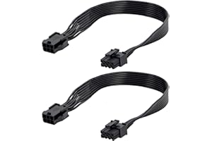 YieJoya Cavo adattatore di alimentazione PCIe da 6 a 8 pin, confezione da 2 cavi di alimentazione da 6 a 8 pin