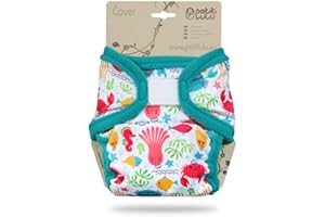 Cover Petit Lulu | Taglia XL | Hook & Loop | Pannolini lavabili | | Pannolino di stoffa | Prodotto in Europa (Lagoon)