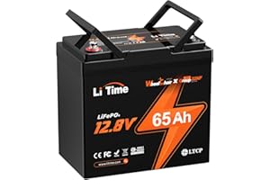 ‎LITIME LiTime 12V 65Ah LiFePO4 BCI Gruppe 22NF Lithiumbatterie mit 65A BMS – Tiefentlade- & Kälteschutz für Fischsucher und Trolling-Motoren