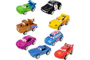 FISAPBXC MccQueen Macchinine Giocattolo, 8 Pezzi MccQueen Giocattolo Modello Macchinine Tirare Indietro Veicoli Mini Toys Cars Set di Macchinine Stunt Toy Car Regalo per Ragazzi e ragazze
