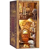 CUTEBEE Book Nook Kit - Casa Delle Bambole Fai da te in Miniature da Costruire, Christmas Wish Store Booknook Set Creativo per la Decorazione della Libreria, Regali per Familiari e Amici