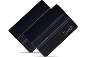 Zanch Spatola Professionale con Feltro, Spatola per pellicole per Car Wrapping, Pellicola per vetri, Pellicole protettive, Pellicola vetri Auto (Nero)