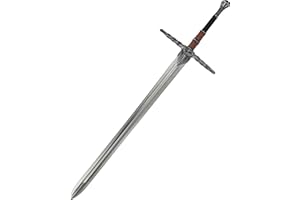 LOOYAR Juguete de espada medieval de poliuretano para caballero, soldado, guerrero, juego de batalla, Halloween, cosplay, LARP, negro