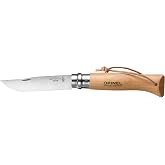 Opinel Inox Kayın Saplı Paslanmaz &Ccedil;elik Unisex, Kahverengi, Nr.8