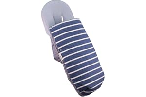 JYOKO KIDS Saco Universal para Cochecito y silla de Paseo, Saco de abrigo para Carrito de Bebé Con Forro de Algodón, Primavera/Entretiempo (SAILOR STRIPES, ALGODON)