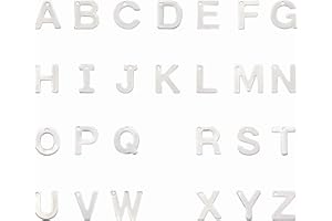 PH PandaHall 52pz Ciondoli Lettera A-Z Ciondoli Lettere Alfabeto in Acciaio Inossidabile, 7-11 mm Ciondolo in Metallo per La Creazione di Gioielli Braccialetti Collana Artigianato Fai Da Te