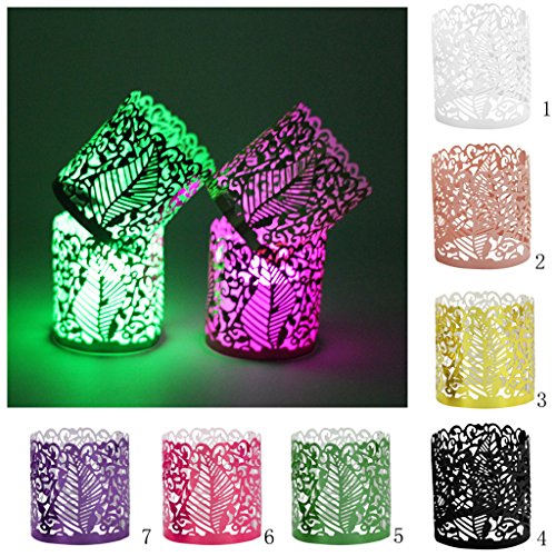 Generic 50x Papier Führte Kerze Lampenschirm Licht Halter Teelicht Wrapper – Weiß, One size - 8