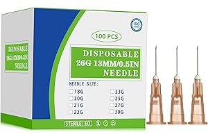 LMYKH 26G Stainless Steel Pipe 13mm/0.5In Pack of 100 (26G)