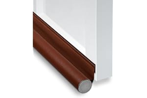 WOUMON 2 Pezzi Paraspifferi Sottoporta per Porte, 96 cm Sotto Porta Entrata per Spifferi, Anti-Vento Freddo, Prova di Rumore (Marrone)