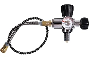 TUXING 4500PSI Alta Presión PCP Paintball Estación de Relleno Válvula de Acero Inoxidable HPA CO2 Tanque DIN Sistema de Carga Negro M18*1.5