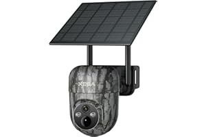 Xega 4G Camara De Caza Solar con Tarjeta SIM, 2K 3MP Exterior Fototrampeo Inalámbrica PTZ con Visión Nocturna Detección Personalizada Proyector/Sirena Alertas en App y Almacenamiento TF/Nube(Sin WiFi)