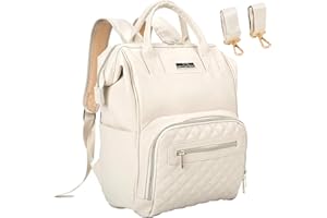 ZIOSINM Sac a Langer pour Bebe, Sac a Langer en PU Cuir, Sac a Dos a Langer Multifonctionnel Sac Maternité Imperméable